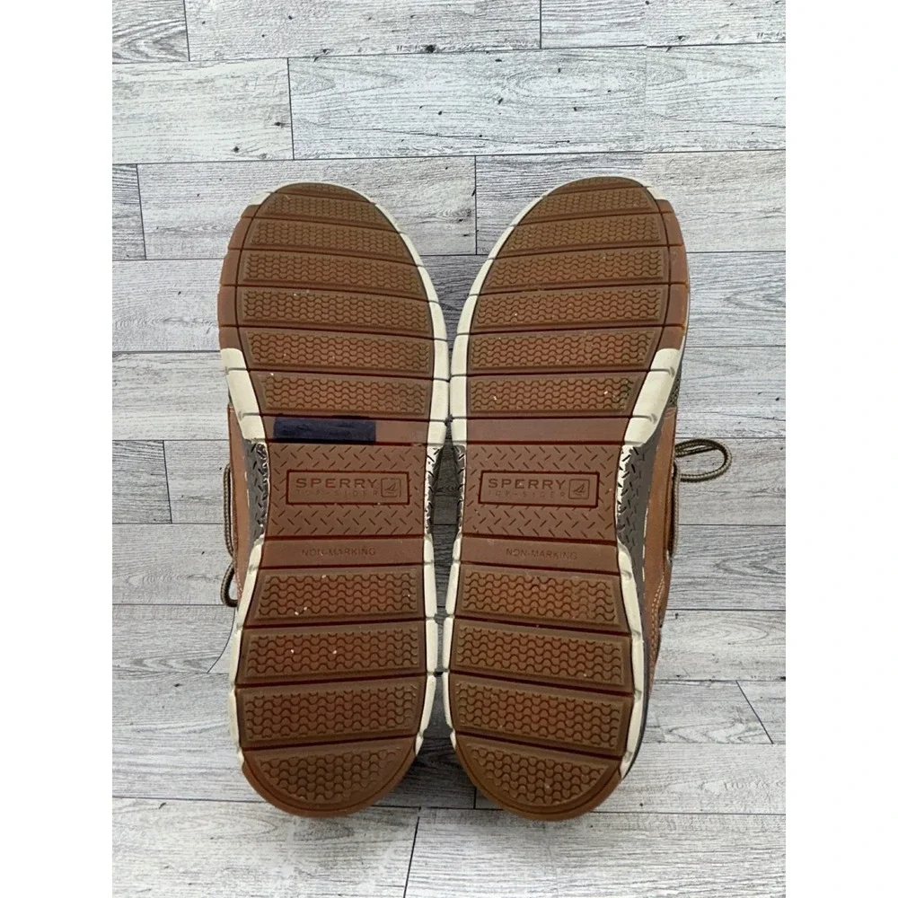 Sperry Top-Sider Men Billfish Boat Shoes Tan Leather Mesh‎ STS15061 Size 11.5 M